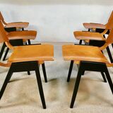Set of 6 Dining Chairs P7 by Roland Rainer for E & A Pollack, Vienna 1952