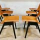 Ensemble de 6 chaises de salle à manger P7 par Roland Rainer pour E & A Pollack, Vienne 1952