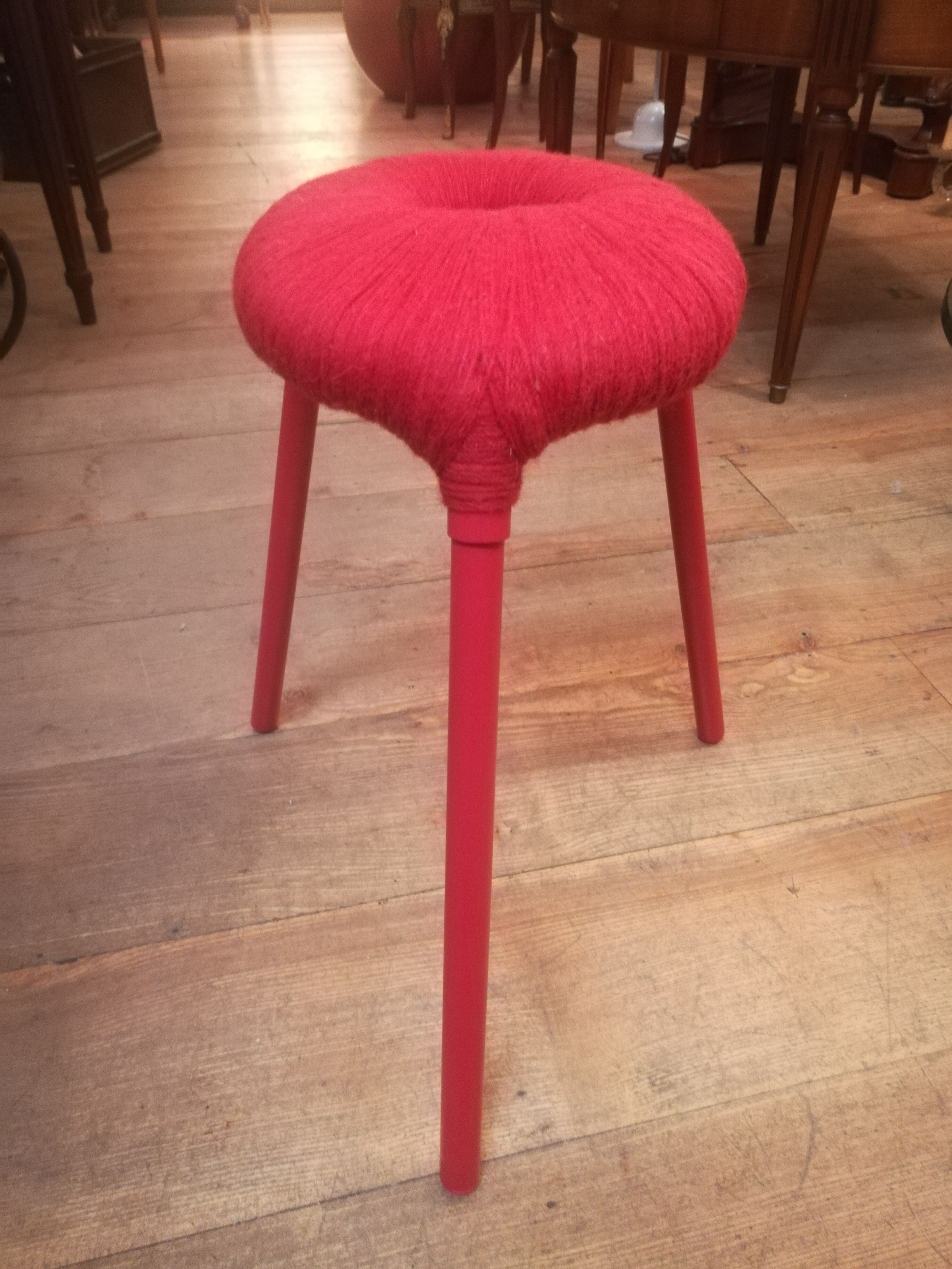 Eskilstuna stool for Ikea in wool and metal