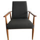 Set of two grey armchairs in kvadrat upholstery by henryk lis, europe, 1960s