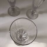 Set of 5 antique Baccarat Saint Louis crystal flutes? 19th century