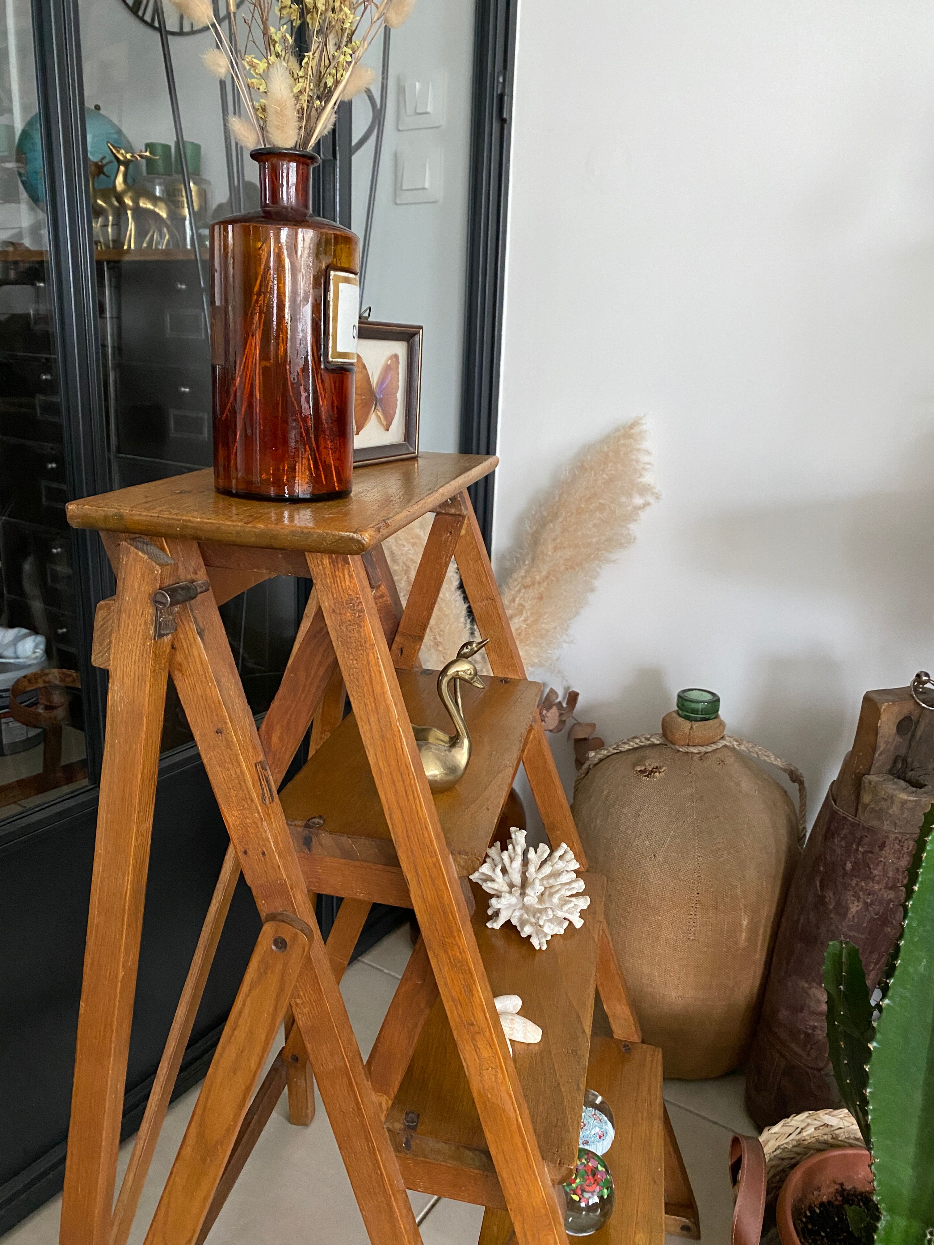 Vintage wooden stepladder