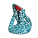 Vintage vase fat lava blue-green