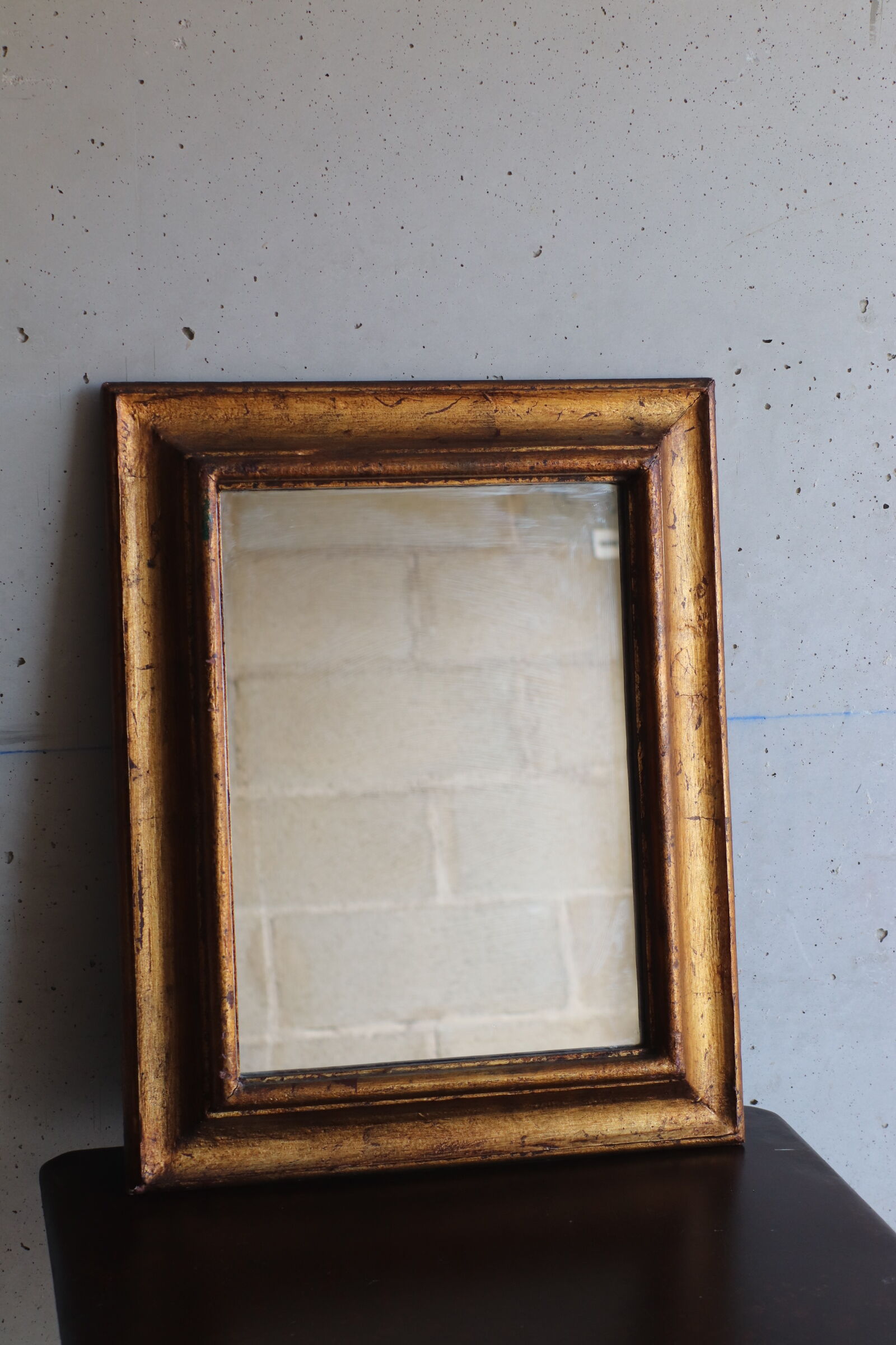 Miroir ancien en bois doré 42x52cm