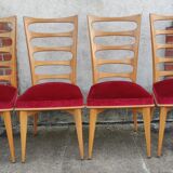 Series of 4 art deco chairs