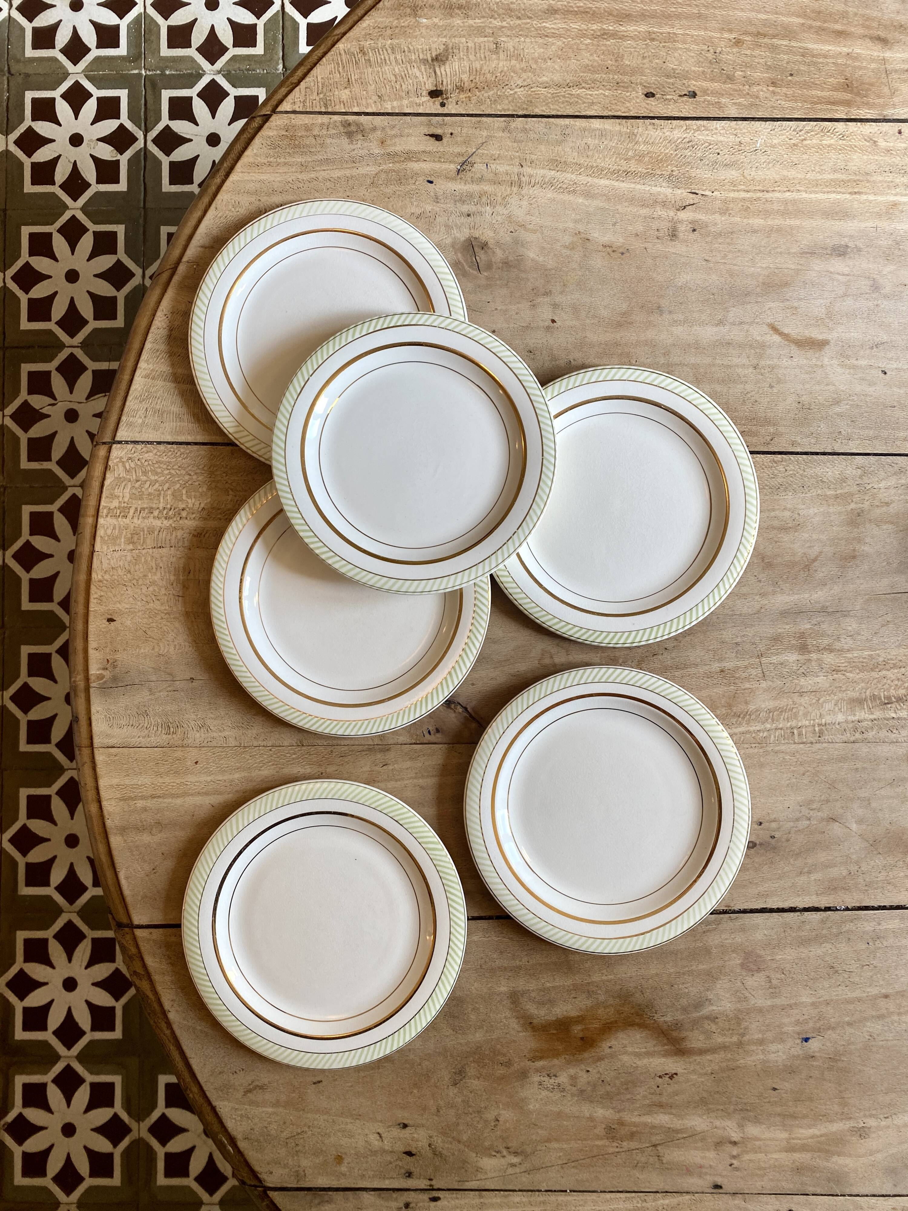 Set of 6 vintage dessert plates Arizona model by Salins