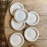 Set of 6 vintage dessert plates Arizona model by Salins