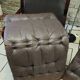 Pair of vintage 1970s faux leather armchairs