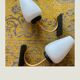 Pair of art deco wall light black and gold - 50s