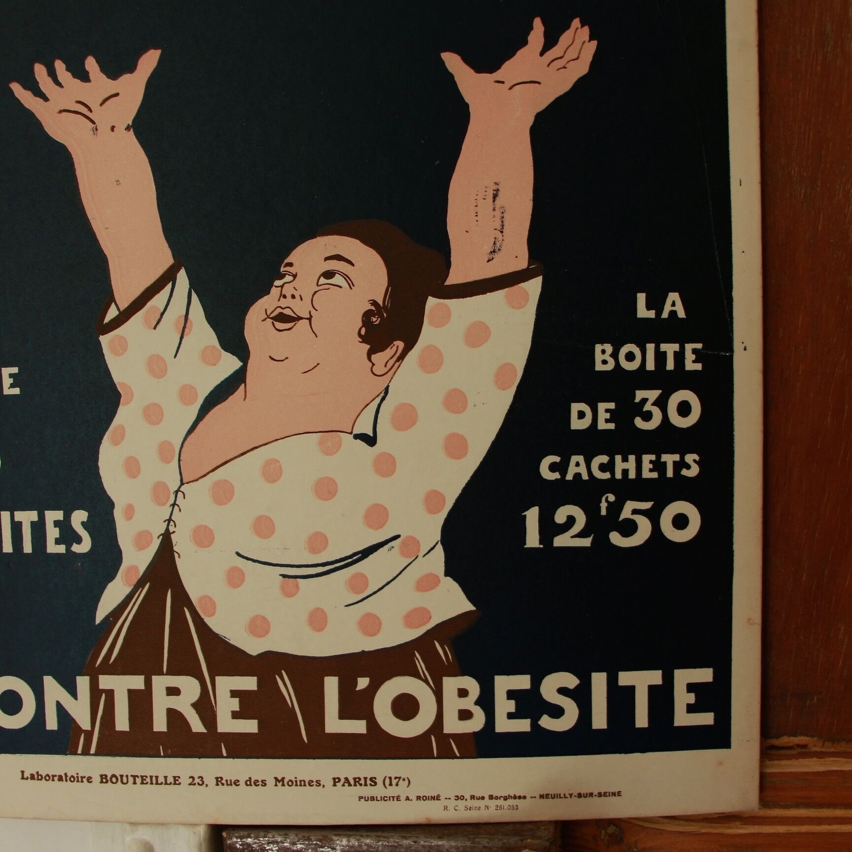 Advertising poster Bachelard stamps