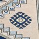 6x8 Vintage Rug İn Blue Tones, Turkish Wool Pattern Rug, 225x178 Cm