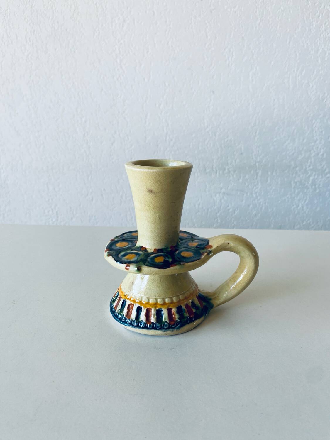 Saint Jorioz terracotta candle holder