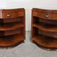 Pair of Art Deco amboyna burl bedside tables circa 1920
