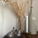 Duo of salt shaker and pepper in the shape of a bird in silver metal and its basket