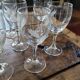 9 Verres à Pied Vintage Épi de Blé Ciselé