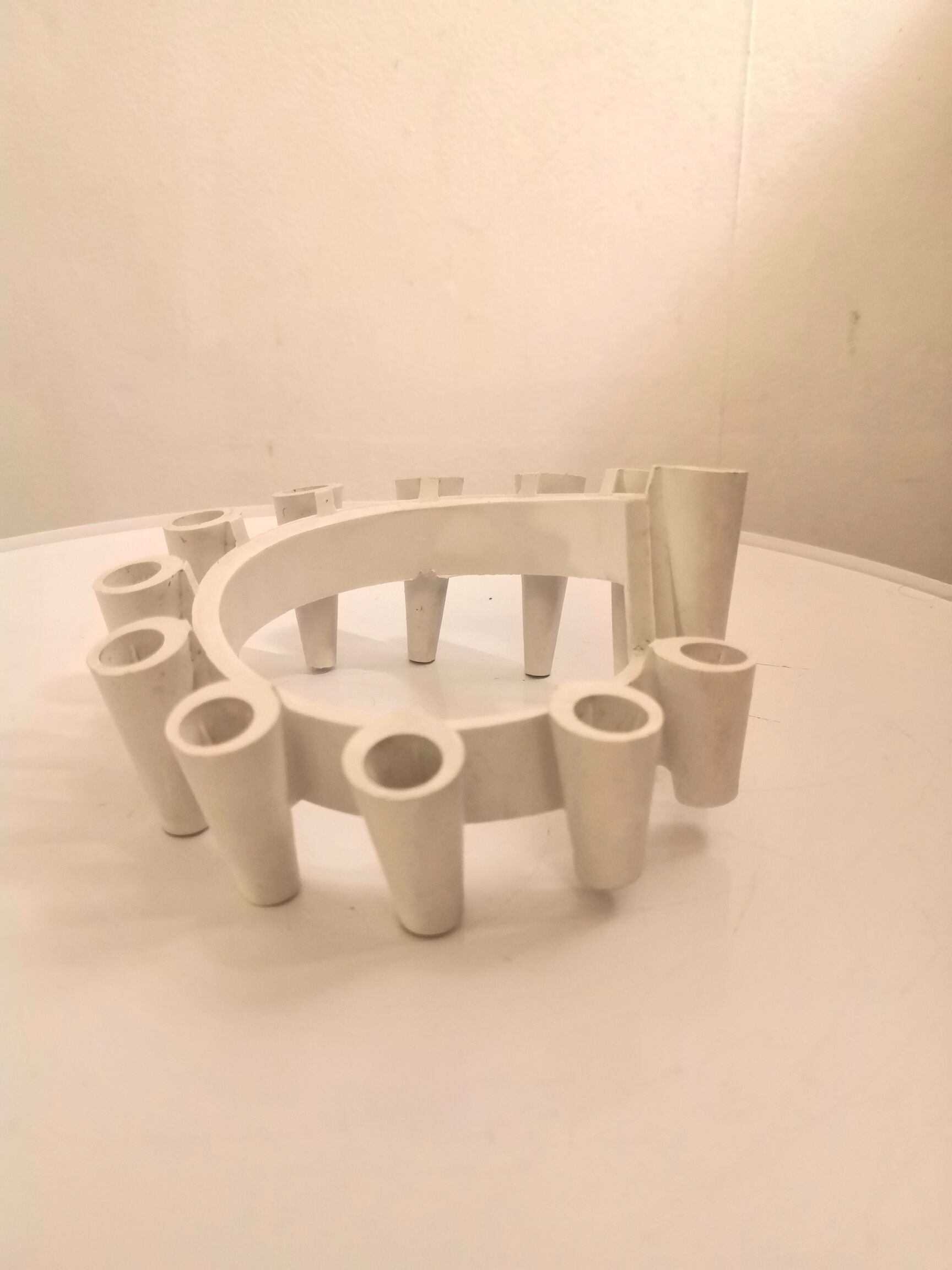 Plastic candle holder 12 candles design 70s