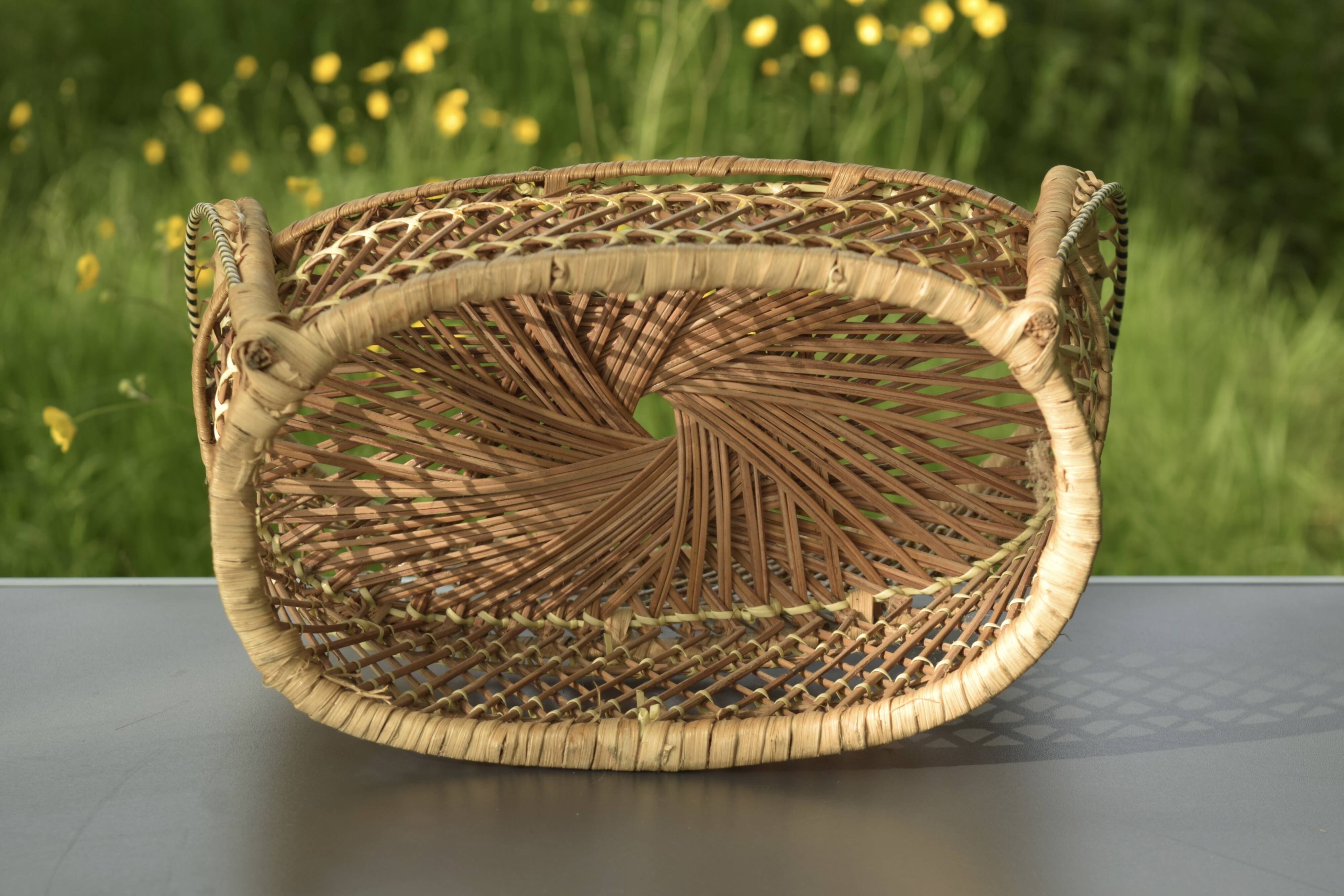 Miniature doll armchair - Vintage rattan sofa