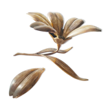 Flower brass ashtray year 70