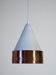 Scandinavian conic pendant lamp with copper detail