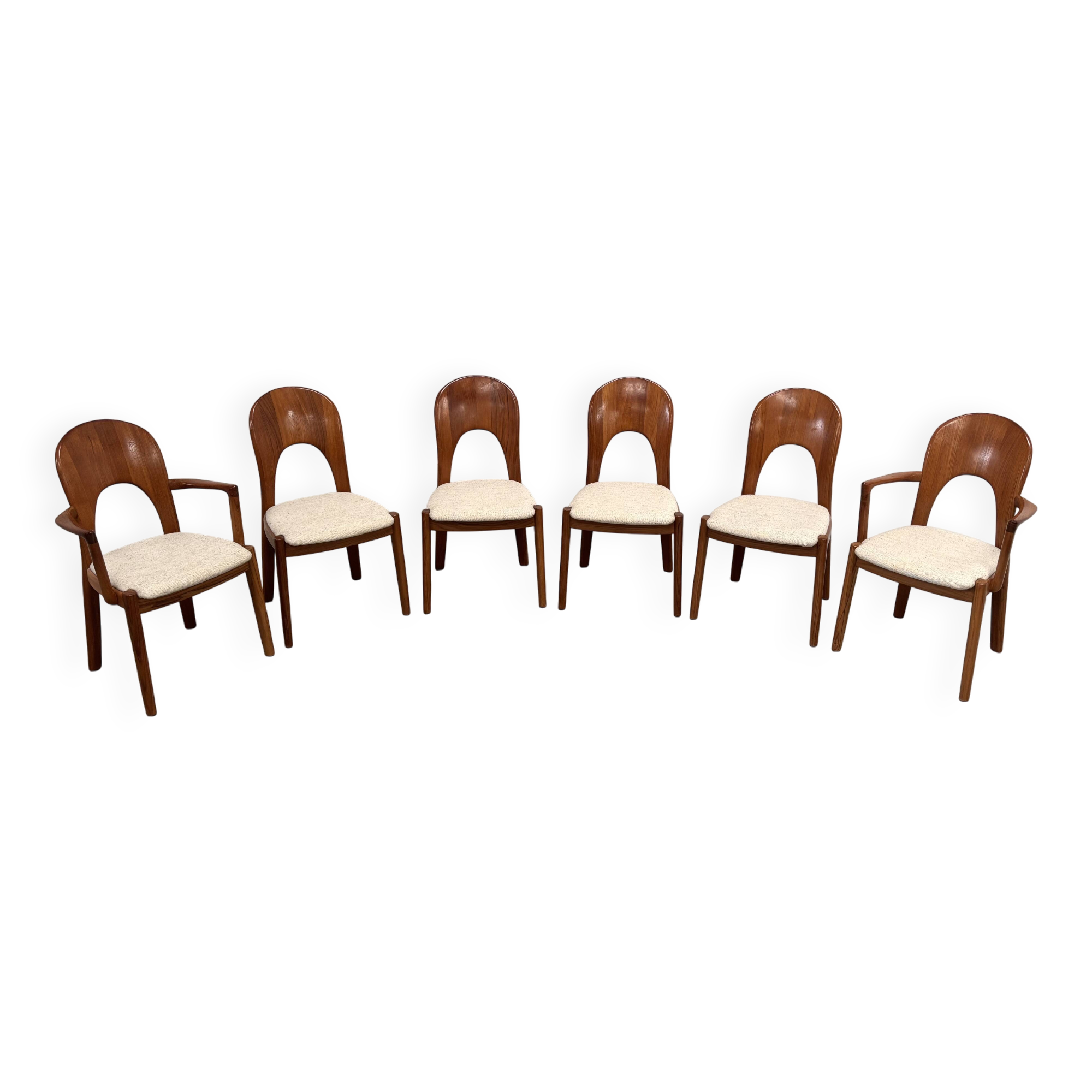 6x Dining chairs by Koefoeds Hornslet, 1970s