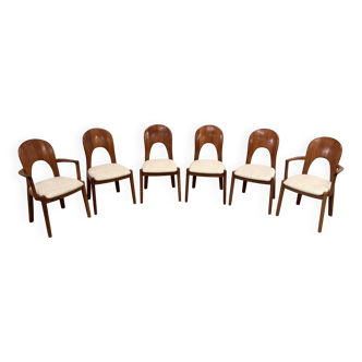 6x Chaises de salle à manger par Koefoeds Hornslet, années 1970