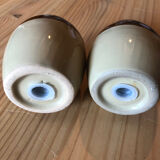 Stoneware salt and pepper shakers
