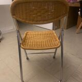 Chaise pliante en rotin