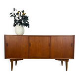 Teak sideboard with sliding doors – vintage Scandinavian design