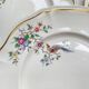5 Assiettes plates vintage en porcelaine Longchamp Chantilly - Motif oiseau