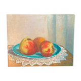 Table still life with apples