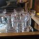 6 coupes modernistes en verre massif (années 70)