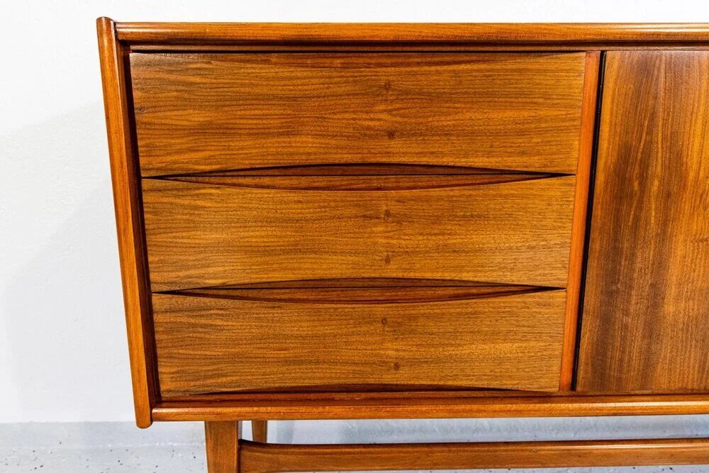 Vintage Walnut Sideboard From Bfm, Poland, 1960s