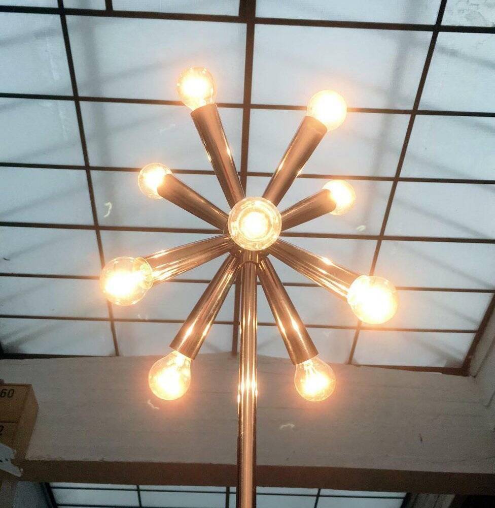 Lampadaire étoile de l'ère spatiale allemande du milieu du siècle, années 1960