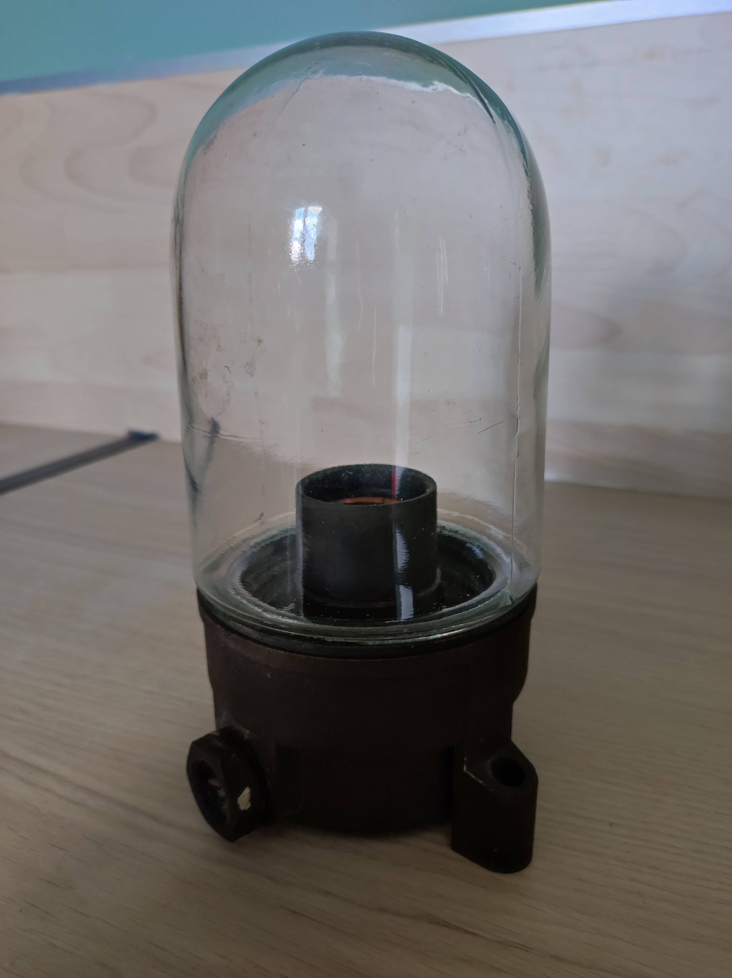 Lamp wall lamp globe glass shell bakelite design industrial workshop