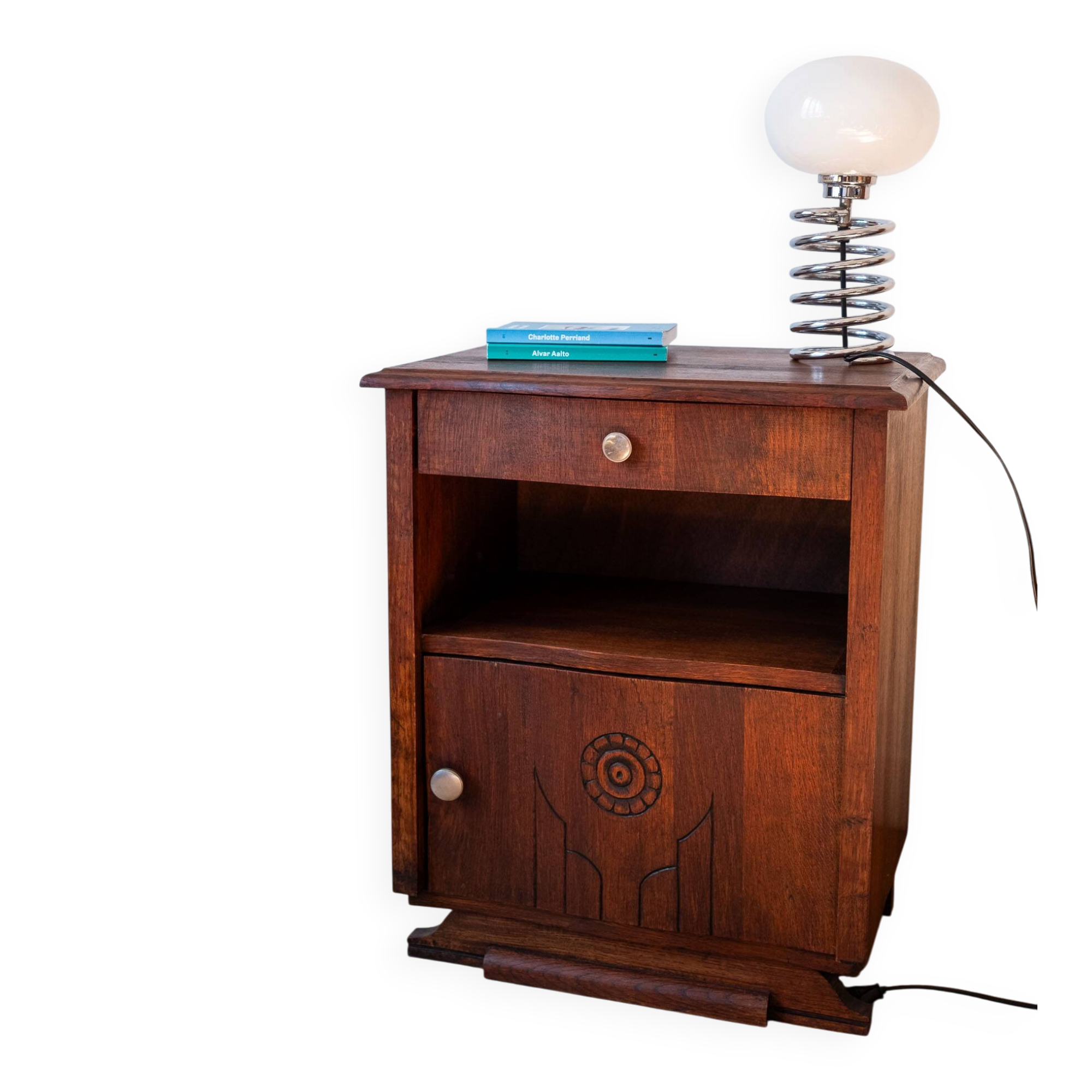 Chevet en bois sculpté - Art Déco, années 30-40