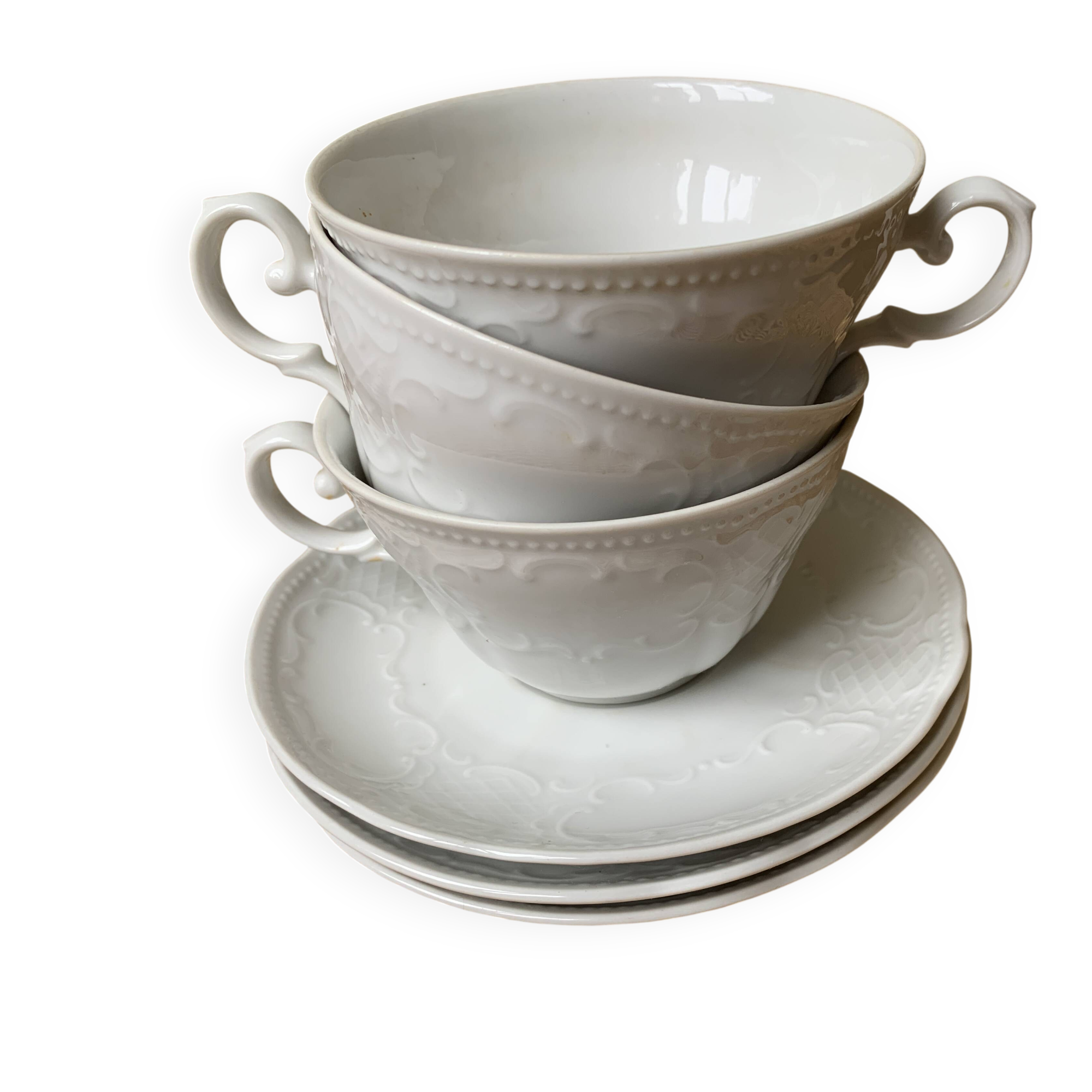3 Seltmann Weiden Bavaria Porcelain Cups and Saucers