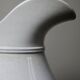 Antique white earthenware toilet jug from Pexonne, France