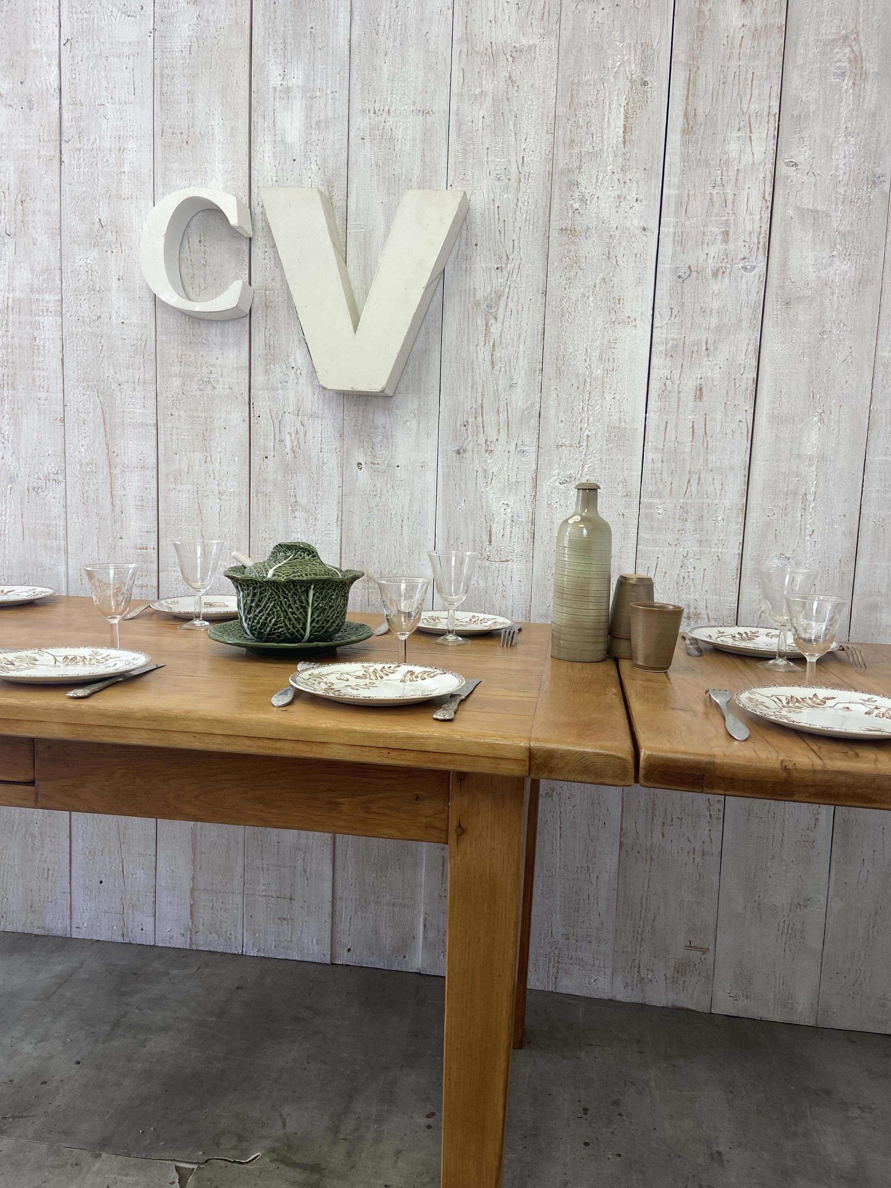Table de ferme 180/280x80cm