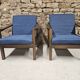 Pair of vintage 1970s armchairs