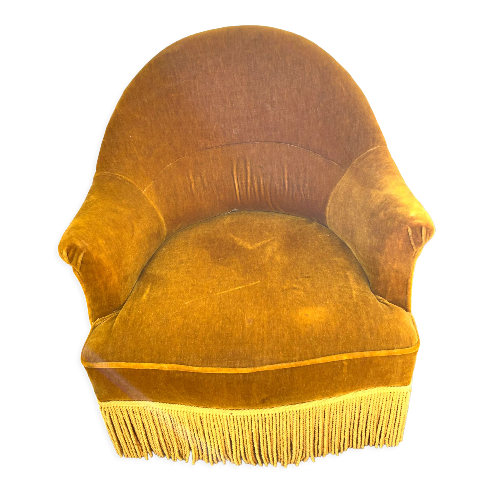 Velvet toad armchair