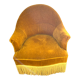 Velvet toad armchair