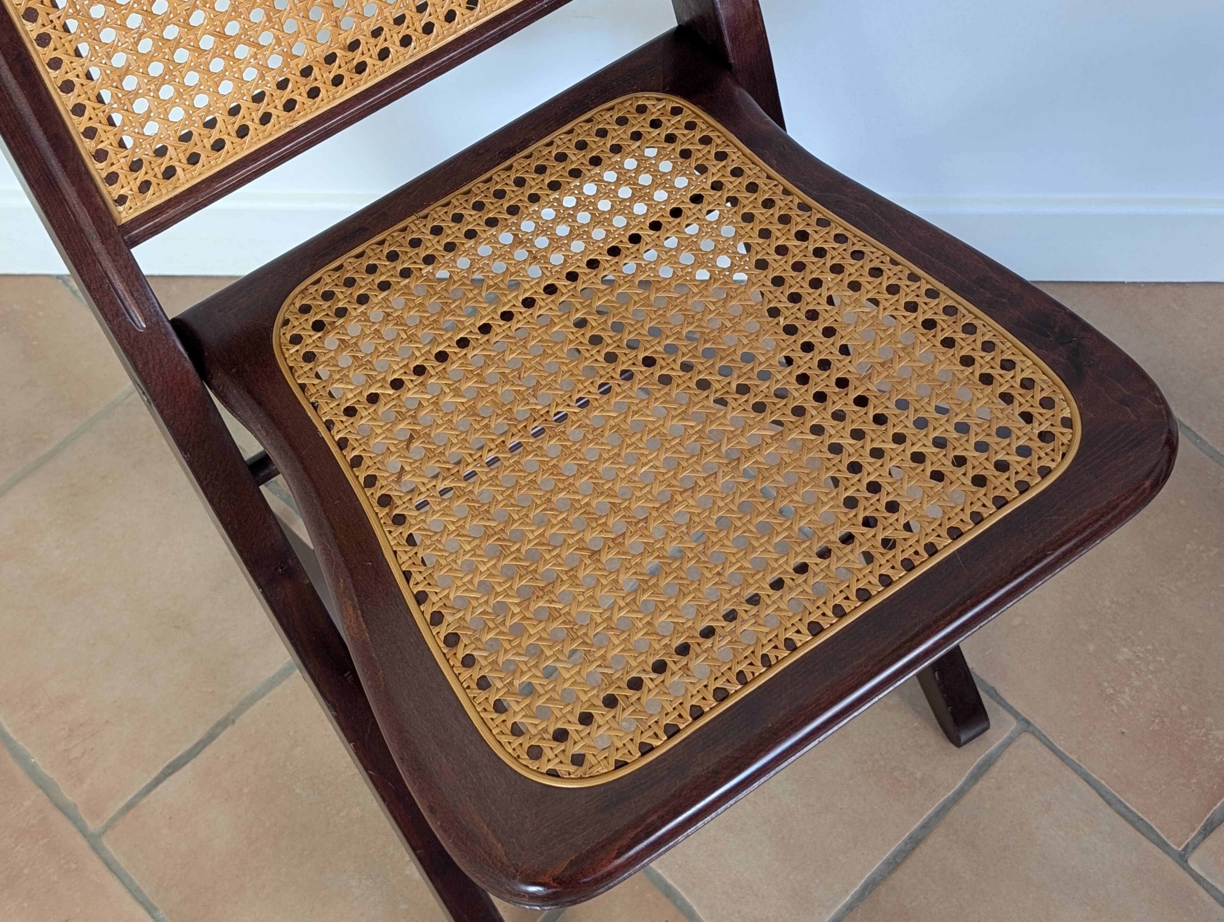 Set of 5 caned chairs