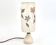 White ceramic lamp, herbarium-style lampshade, 1960s.