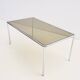 Etienne Fermigier - Dinning table in chrome and smoked glass