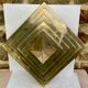 Wall lamp or ceiling lamp pyramidal , modernist constructivist