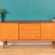 Retro Teak Danish 1960s Long Mid Century Sideboard By Clausen & Søn Denmark