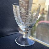 Port wine service – Blown, engraved and cut crystal – Art Deco