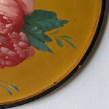 Hand-painted wooden serving tray with floral decor and country decor