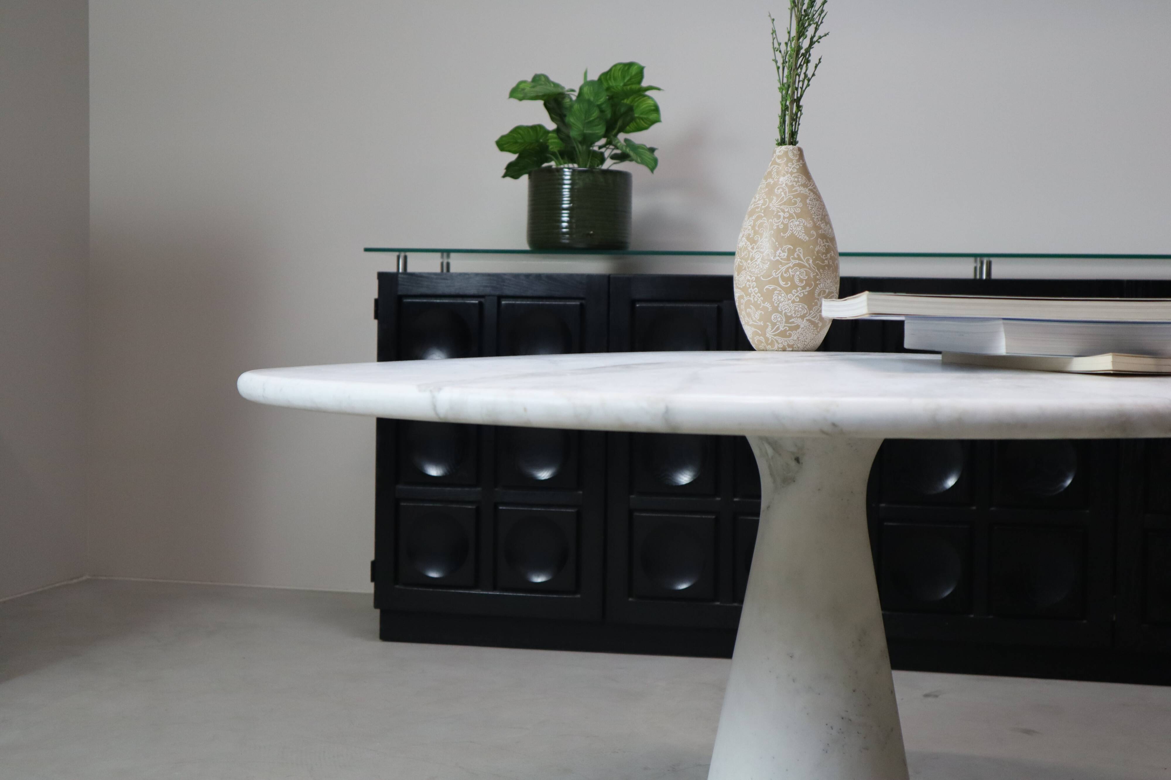Angelo Mangiarotti ‘M1’ Dining Table in Solid Carrara Marble
