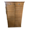 Oak two-curtain filing cabinet